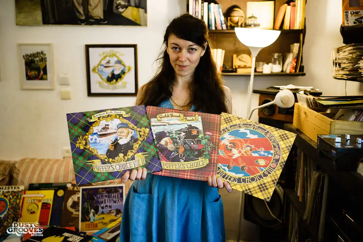Ellen G, a vinyl record collector and illustrator photographed at her home in Ramat-Gan, Israel for Dust & Grooves. 