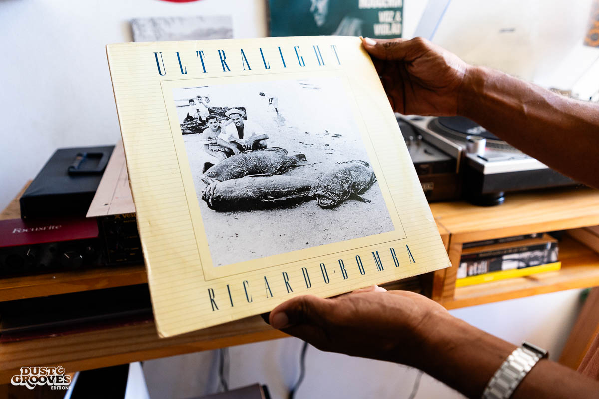 Gustavo Aquino, a vinyl record collectors and dealer, photographed at his home in Rio de Janeiro, Brazil for Dust & Grooves Volume 2 book.